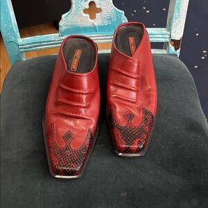 Harley-Davidson Red and Black Men's Loafers real Leather